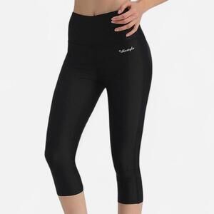 Ubestyle Capri Leggings Women’s M Black High-Waisted UPF 50+ Swim Leggings NWT